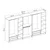 Hanah Home Garderober Kale-5038, 360x210x52 cm, Beli