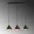 Opviq Luster Berceste-180BLACK-S1, 111cm 70x40 cm