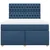 vidaXL vidaXL Box spring postelja z vzmetnico modra 140x200 cm blago, (21308120)