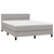 vidaXL Box spring postelja z vzmetnico LED sv. siva 140x200 cm blago