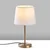 Opviq Stona lampa 5101, 21x21x39 cm, IP20, Zlatno-bele boje