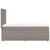 Vidaxl Box spring postelja z vzmetnico taupe 80x200 cm blago