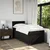 Vidaxl Box spring postelja z vzmetnico črn 90x190 cm blago
