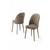 HANAH HOME Set 4 stolice Mara Cappuccino Chrome