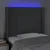 Vidaxl LED posteljno vzglavje temno sivo 103x16x118/128 cm blago