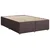 Vidaxl Box spring postelja z vzmetnico temno rjava 160x200 cm blago