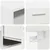 Set TV komoda s ladicama FLORIN 3 pcs Bijelo Konstruirano drvo