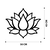 WALLXPERT Zidna dekoracija Lotus Flower 1 Metal Decor