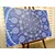 Slika okrasna Mandala s čipko v modri barvi - 90x60