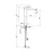 Rosan S.2 BLACK Baterija za lavabo L - hladna voda