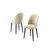 Hanah Home set trpezarijskih stolica Mara 8 kom, krem tkanina Babyface, crne metalne noge