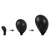 Rimba Latex Play Inflatable Curved Anal Plug with Pump Black
