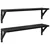Police na zidu s policom 2 pcs Crni hrast 60 x 15 x 15,5 cm