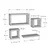 Hanah Home Babi Sapphire Oak Zidna polica, 4 komada, Braon