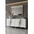 Hanah Home komoda Meyra 180, 180 cm, bela / zlatna