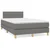 vidaXL Box spring postelja z vzmetnico temno siva 120x200 cm blago