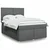 Vidaxl Box spring postelja z vzmetnico temno siva 160x200 cm blago