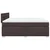 Vidaxl Box spring postelja z vzmetnico temno rjava 180x200 cm blago