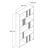 Hanah Home Polica za knjige Lima, 90x180x20 cm, Krem