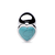 Booty Sparks Gemstones Turquoise Heart Anal Plug Large