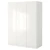 PAX / FARDAL Garderober, bela/v. sjaj bela, 150x60x236 cm
