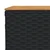 Vrtni stol crni 55 x 55 x 36 cm od poliratana i bagremovog drva