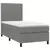 Vidaxl Box spring postelja z vzmetnico LED temno siva 90x190 cm blago