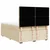 Vidaxl Box spring postelja z vzmetnico krem 140x200 cm blago