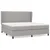 Box spring postelja z vzmetnico svetlo siva 200x200 cm blago