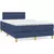 VIDAXL Box spring postelja z vzmetnico LED modra 120x190 cm blago