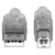 Manhattan USB 2.0 AB M/M USB kabel, 1,8 m, srebrn
