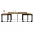 Hanah Home Gigante Set Klub stolova, 3 komada, Hrast-crni