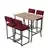 Hanah Home Set barskih stolova i stolica, 110 x 92 x 70 cm, 5 delova, Bordo