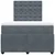 Vidaxl Box spring postelja z vzmetnico temno siva 120x200 cm žamet