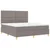 Vidaxl LED Box Spring Postelja z vzglavjem Taupe 180 x 200 cm blago