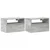 Zidni noćni ormarići 2 kom beton siva 45x26x28,5 cm