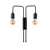 Opviq Zidna lampa 2 x E27 Socket, Crna