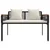 Vanjska klupa Crna i krem-bijela 117 x 54 x 74.5 cm poliratan