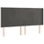LED uzglavlje tamnosivo 203 x 16 x 118/128 cm baršunasto