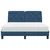 Krevet s madracem plavi 140 x 190 cm od tkanine