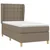 Vidaxl Box spring postelja z vzmetnico taupe 90x190 cm blago