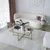 Hanah Home Klub sto Sun S410 94x35x64cm Zlatni