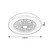 Rabalux Plafonjera sa ventilatorom Dalfon2, 48W, 48,5cm, 3000-6000K, Crna