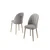 Hanah Home set trpezarijskih stolica Mara 8 kom, siva tkanina Babyface, hromirane metalne noge
