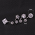 Piercing naušnica LI-23609 - Srebrna / Kvadrat KP23609