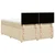 Vidaxl Box spring postelja z vzmetnico krem 160x200 cm blago