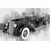Slika zgodovinski retro sedan v črnobeli izvedbi - 40x30