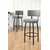 Hanah Home set od 6 barskih stolica Wosa, siva tkanina Babyface, crne metalne noge