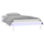 vidaXL LED posteljni okvir bel 90x200 cm trden les