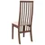 Vidaxl Jedilni stoli z blazinami 2 kosa Brown Solid Wood Rubber
